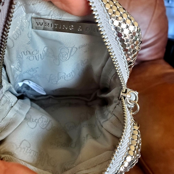 Whiting & Davis Silver Mesh Metal Tassel Crossbody - Picture 15 of 15